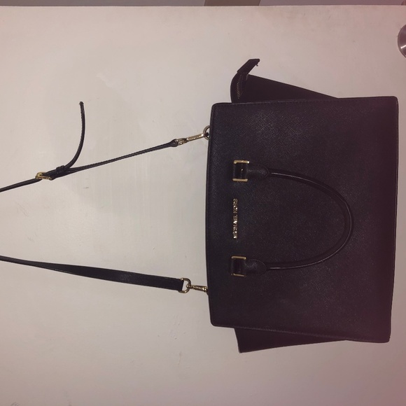 Michael Kors Black Leather Satchel - Picture 1 of 4